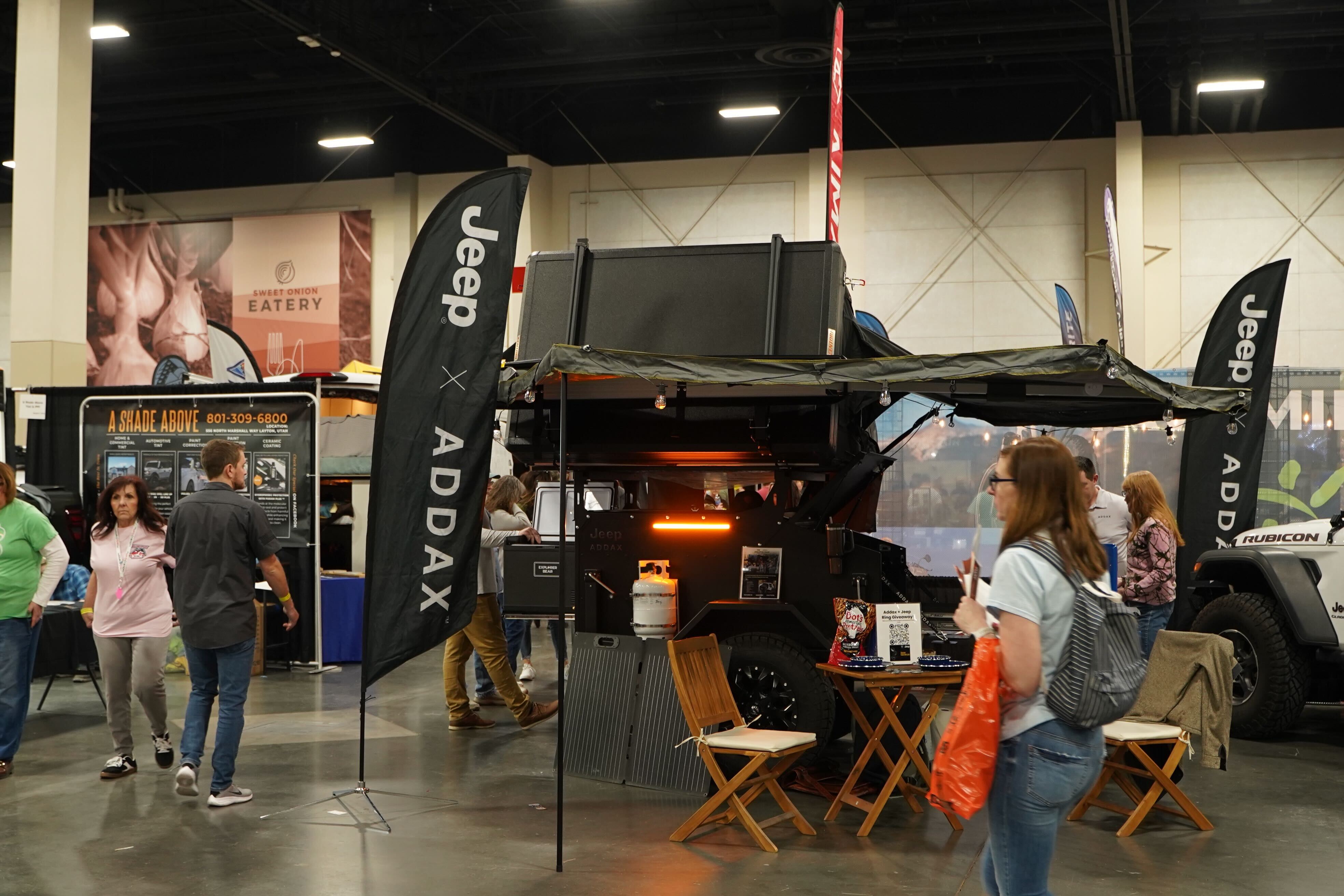 ADDAX trailer paired with a Jeep Gladiator at SLOREX